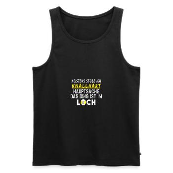 Pool Billard 9 Ball Knallhart - Männer Premium Bio Tank Top - Schwarz - Vorne - AI Model Male 178 light (178cm)