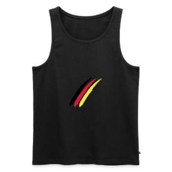 Germany German Fan Gift - Men's Premium Organic Tank Top - black - Front - Michal (187cm)