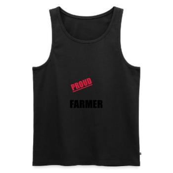 fier agriculteur - Débardeur bio Premium Homme - noir - Devant - Michal (187cm)