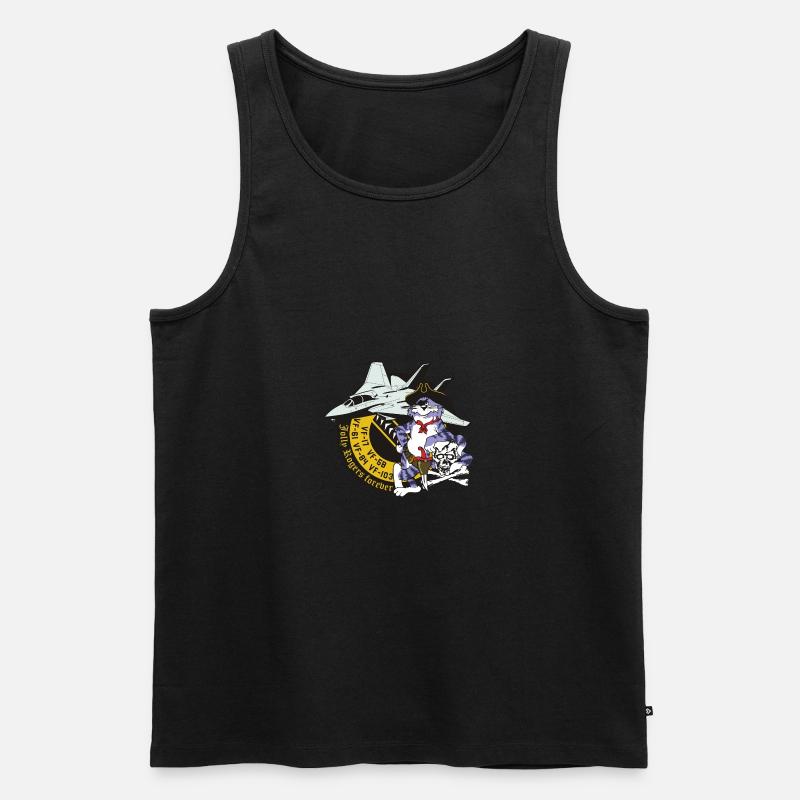 Tomcat - Jolly Rogers Forever - Männer Premium Bio Tank Top - Schwarz