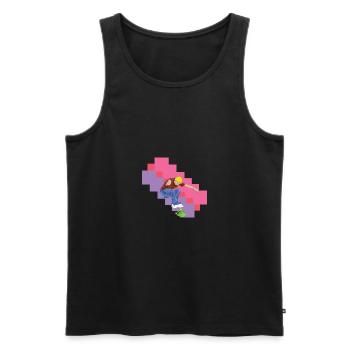 Skateboard Stunt Skateboarder Freizeitsport Hobby - Männer Premium Bio Tank Top - Schwarz - Vorne - Michal (187cm)