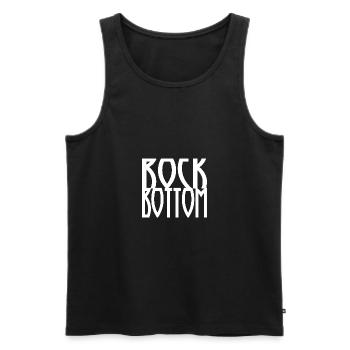 Rock Bottom Logo Large - Men's Premium Organic Tank Top - black - Front - AI Model Male 178 light (178cm)