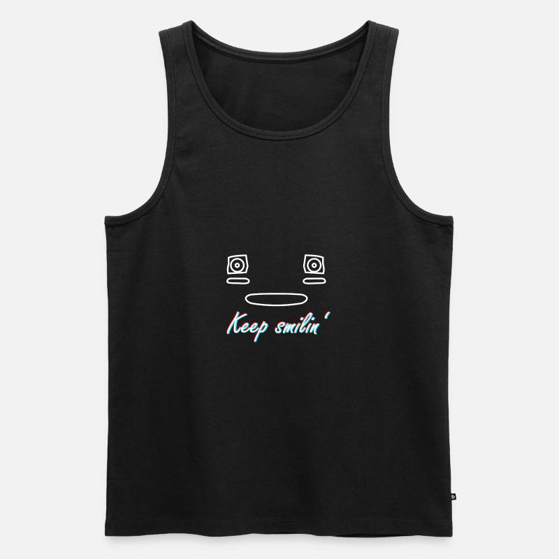 Miata_keep_smilin - Männer Premium Bio Tank Top - Schwarz