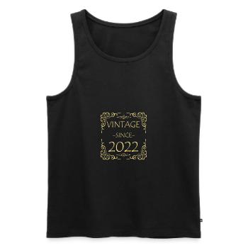 2022 - Débardeur bio Premium Homme - noir - Devant - AI Model Male 178 light (178cm)