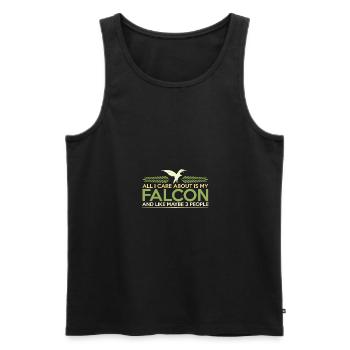 falknerei sport - Männer Premium Bio Tank Top - Schwarz - Vorne - Michal (187cm)
