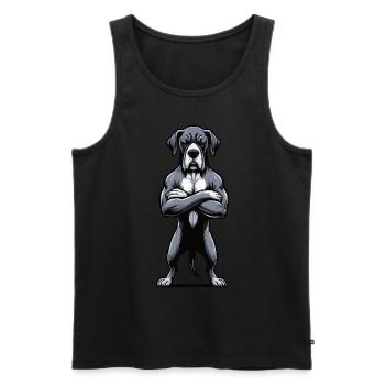 Great Dane Great Dane Owner Great Dane Fan - Men's Premium Organic Tank Top - black - Front - AI Model Male 178 light (178cm)