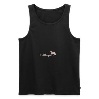 fußhupe,mops,kleiner hund,schriftzug,typo,hund - Männer Premium Bio Tank Top - Schwarz - Vorne - Michal (187cm)