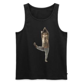 Amerikanisch Kurzhaar - Männer Premium Bio Tank Top - Schwarz - Vorne - AI Model Male 178 light (178cm)