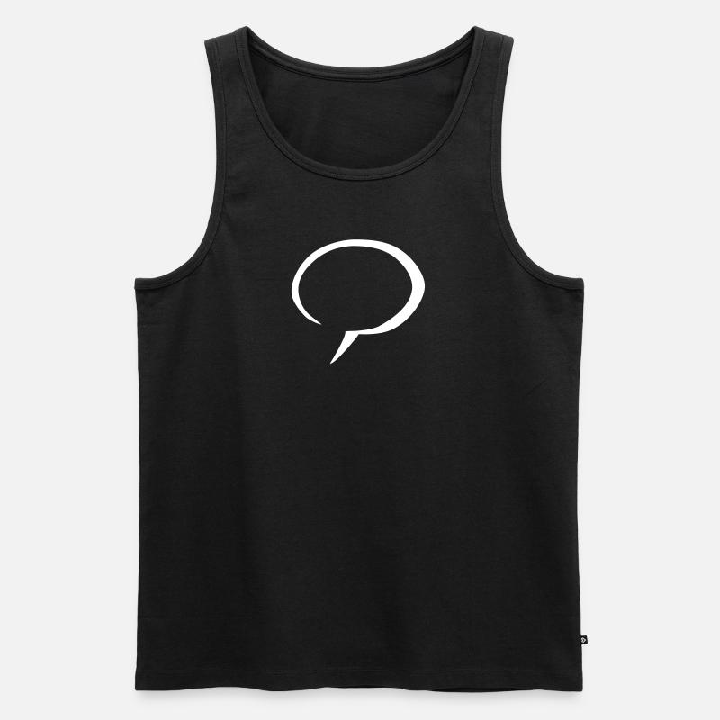 Sprechblase Comic - Männer Premium Bio Tank Top - Schwarz