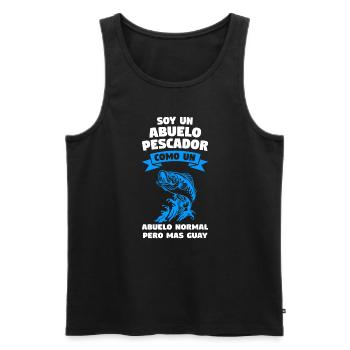 Angler Opa Angeln Geschenk - Männer Premium Bio Tank Top - Schwarz - Vorne - Michal (187cm)
