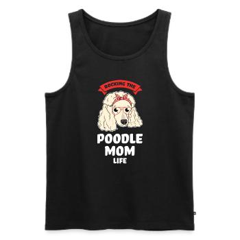 Pudel Pudel Mama Pudel Geschenk - Männer Premium Bio Tank Top - Schwarz - Vorne - AI Model Male 178 light (178cm)