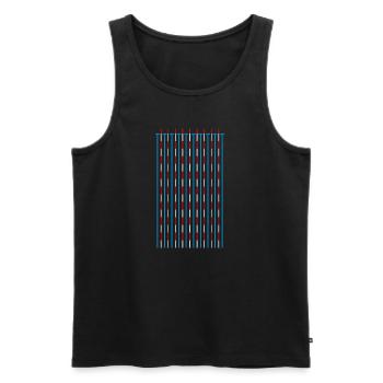 Schwimmbecken Wassersport Swimmingpool Pop-Art Fun - Männer Premium Bio Tank Top - Schwarz - Vorne - AI Model Male 178 light (178cm)