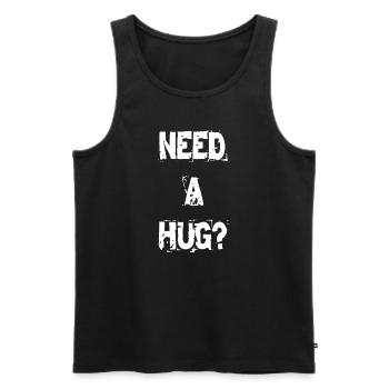 Need a Hug ? - Débardeur bio Premium Homme - noir - Devant - AI Model Male 178 light (178cm)