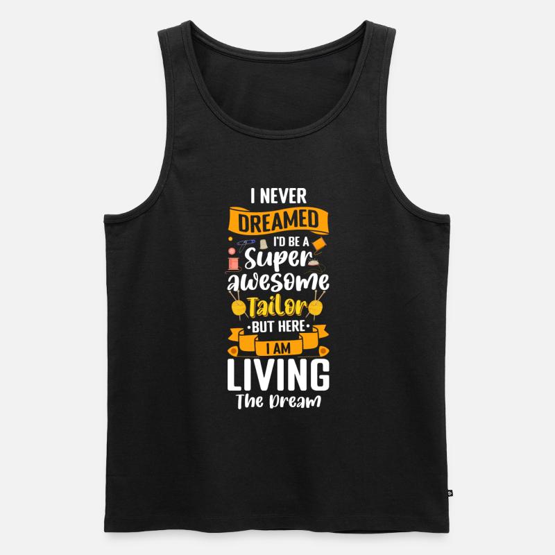 Schneider Anzug - Männer Premium Bio Tank Top - Schwarz