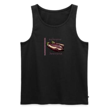 Aubergine - Débardeur bio Premium Homme - noir - Devant - AI Model Male 178 light (178cm)