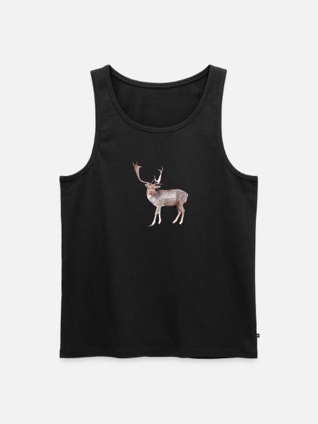Hirsch - Männer Premium Bio Tank Top - Schwarz