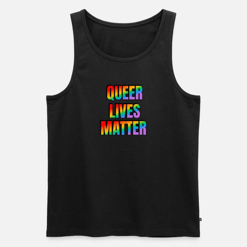 Queeres Leben zählt - Männer Premium Bio Tank Top - Schwarz