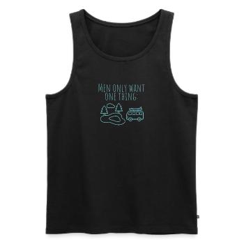 MowoT Van am Teich - Männer Premium Bio Tank Top - Schwarz - Vorne - AI Model Male 178 light (178cm)