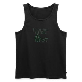 MowoT Wohnmobil am Wald - Männer Premium Bio Tank Top - Schwarz - Vorne - Michal (187cm)