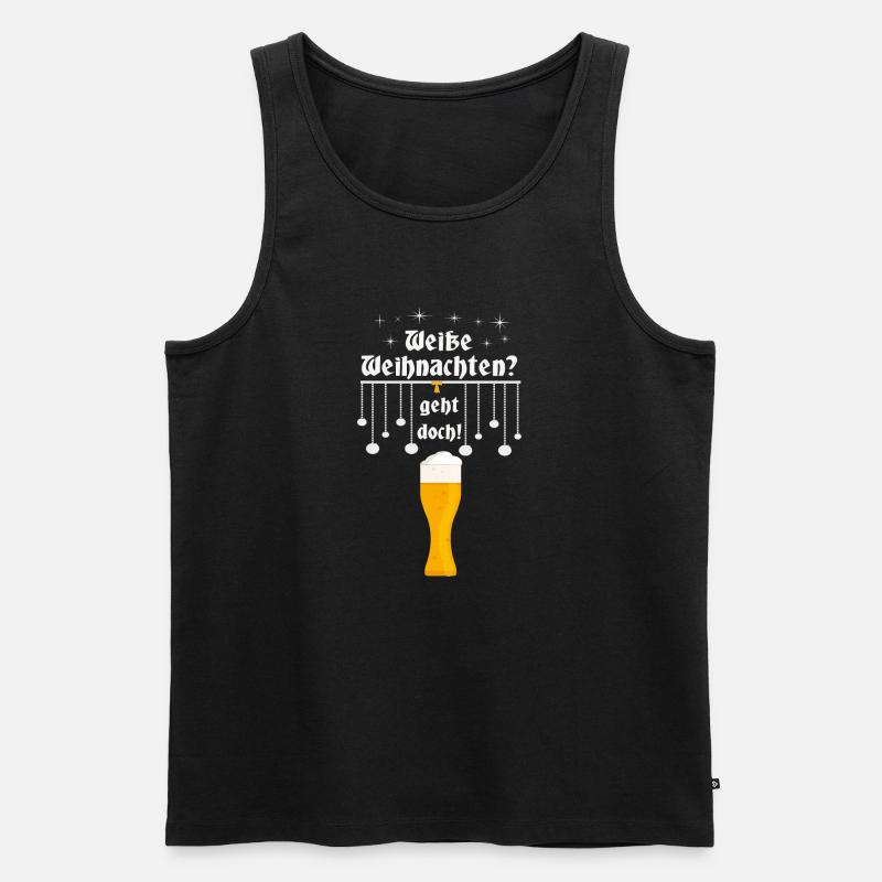 Weiße Weihnachten - Männer Premium Bio Tank Top - Schwarz