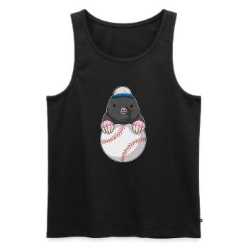 Mole Baseball - Débardeur bio Premium Homme - noir - Devant - Michal (187cm)