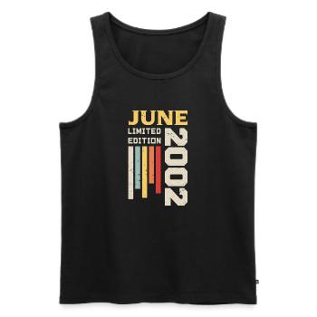 June 2002 - Birthday gift June 2002 June - Men's Premium Organic Tank Top - black - Front - Michal (187cm)