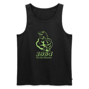 Geburtsjahr1964 Dinosaur einfarbig - Männer Premium Bio Tank Top - Schwarz - Vorne - Michal (187cm)