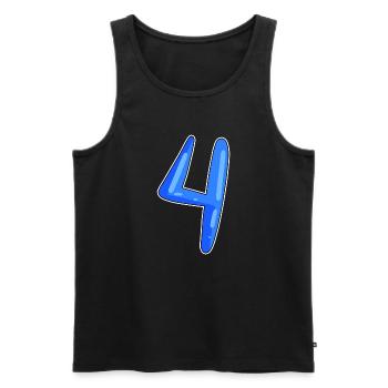 4 - Débardeur bio Premium Homme - noir - Devant - AI Model Male 178 light (178cm)