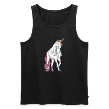 Unicorn Bridal Veil Wedding - Men's Premium Organic Tank Top - black - Front - AI Model Male 178 light (178cm)