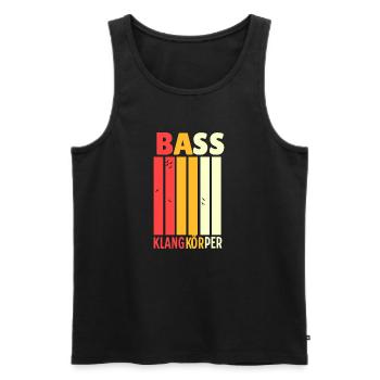 Chor: Bass Klangkörper für Musiker - Männer Premium Bio Tank Top - Schwarz - Vorne - AI Model Male 178 light (178cm)