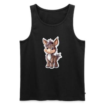 Esel - Männer Premium Bio Tank Top - Schwarz - Vorne - Michal (187cm)