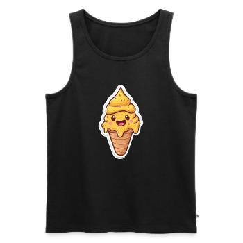 Eiscreme Eis - Männer Premium Bio Tank Top - Schwarz - Vorne - Michal (187cm)