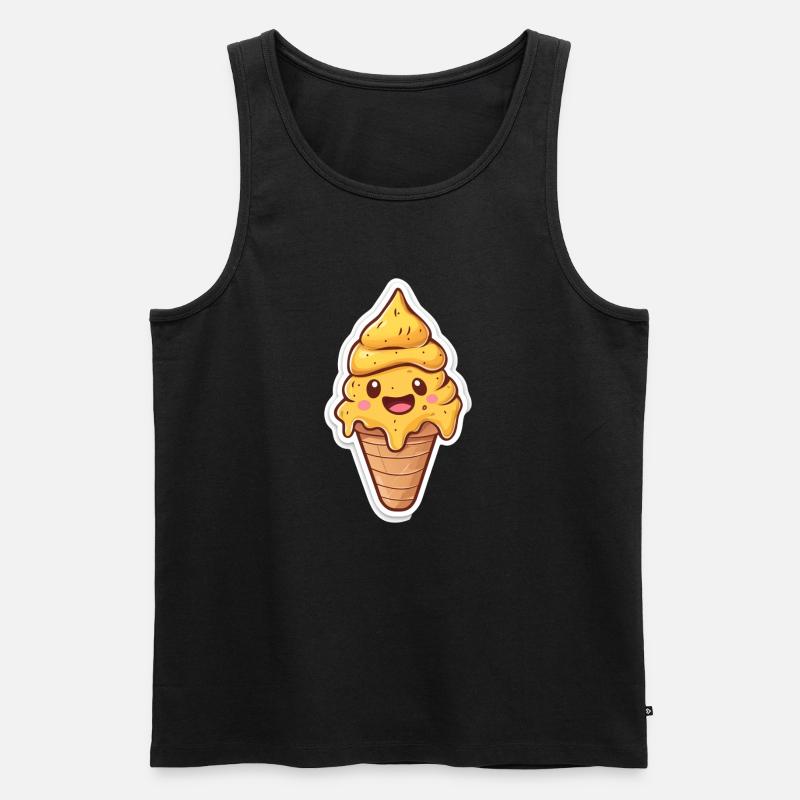 Eiscreme Eis - Männer Premium Bio Tank Top - Schwarz