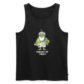 Théorie des fruits : Philosophe Vert Pear - Débardeur bio Premium Homme - noir - Devant - AI Model Male 178 light (178cm)