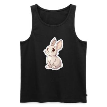 Hase - Männer Premium Bio Tank Top - Schwarz - Vorne - Michal (187cm)