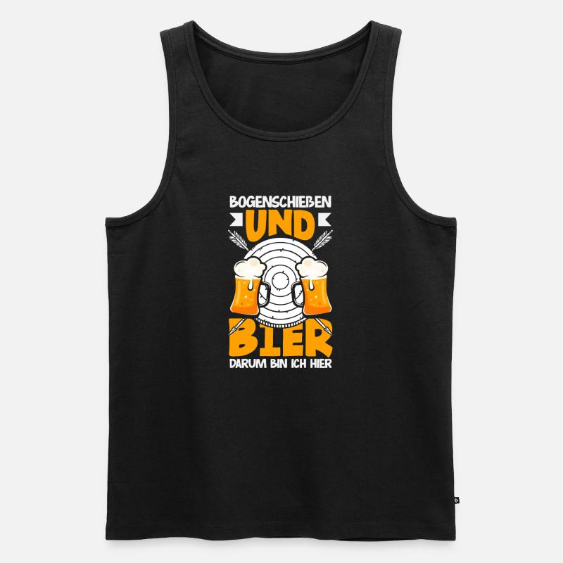 Ich gehe Bogenschießen - Männer Premium Bio Tank Top - Schwarz