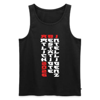 Abi 2026 - Abitur - Manga Style Geschenk - Männer Premium Bio Tank Top - Schwarz - Vorne - AI Model Male 178 light (178cm)