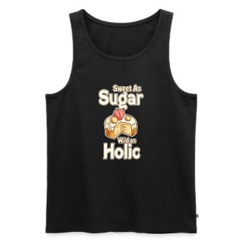 Doux comme le sucre, sauvage comme le clown - Débardeur bio Premium Homme - noir - Devant - AI Model Male 178 light (178cm)