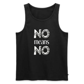 No Means No Gift Idea Feminism Consent - Men's Premium Organic Tank Top - black - Front - AI Model Male 178 light (178cm)