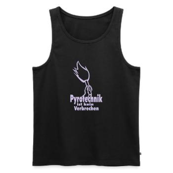 pyrotechnie - Débardeur bio Premium Homme - noir - Devant - AI Model Male 178 light (178cm)