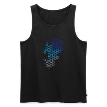 Sechseck Hexagon Muster Sportlich Modern Kunst - Männer Premium Bio Tank Top - Schwarz - Vorne - AI Model Male 178 light (178cm)