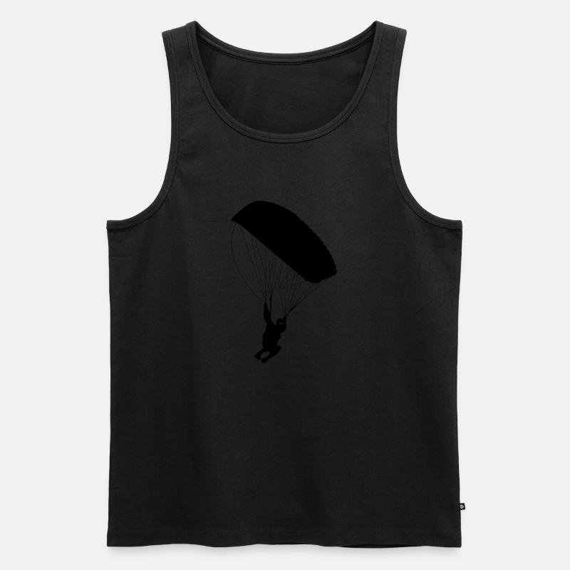 Fallschirm - Männer Premium Bio Tank Top - Schwarz