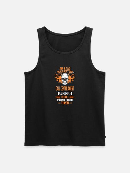 CALL CENTER AGENT - Männer Premium Bio Tank Top - Schwarz