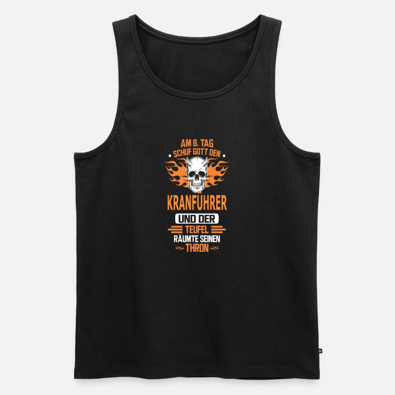 KRANFÜHRER - Männer Premium Bio Tank Top - Schwarz