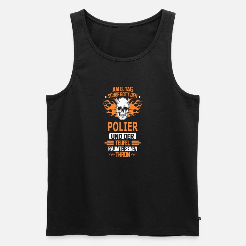 POLIER - Männer Premium Bio Tank Top - Schwarz