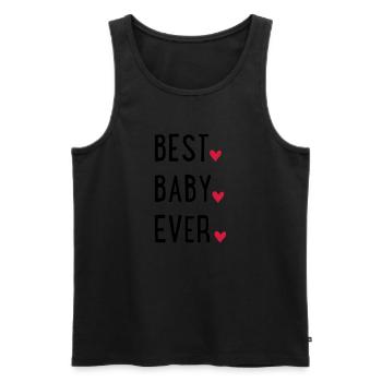 baby - Men's Premium Organic Tank Top - black - Front - AI Model Male 178 light (178cm)