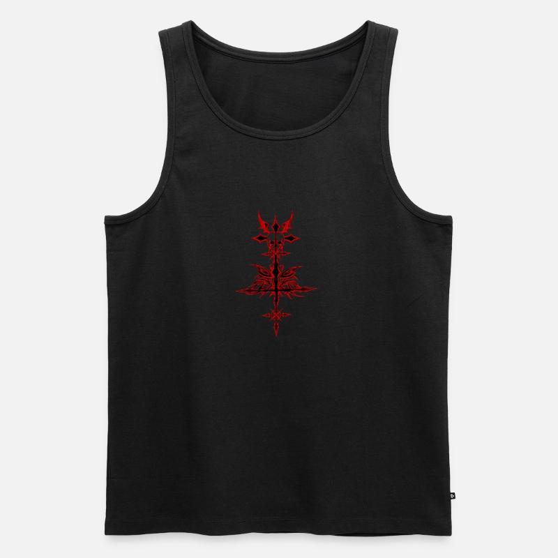 Nice Gothic Tribal Design - Männer Premium Bio Tank Top - Schwarz
