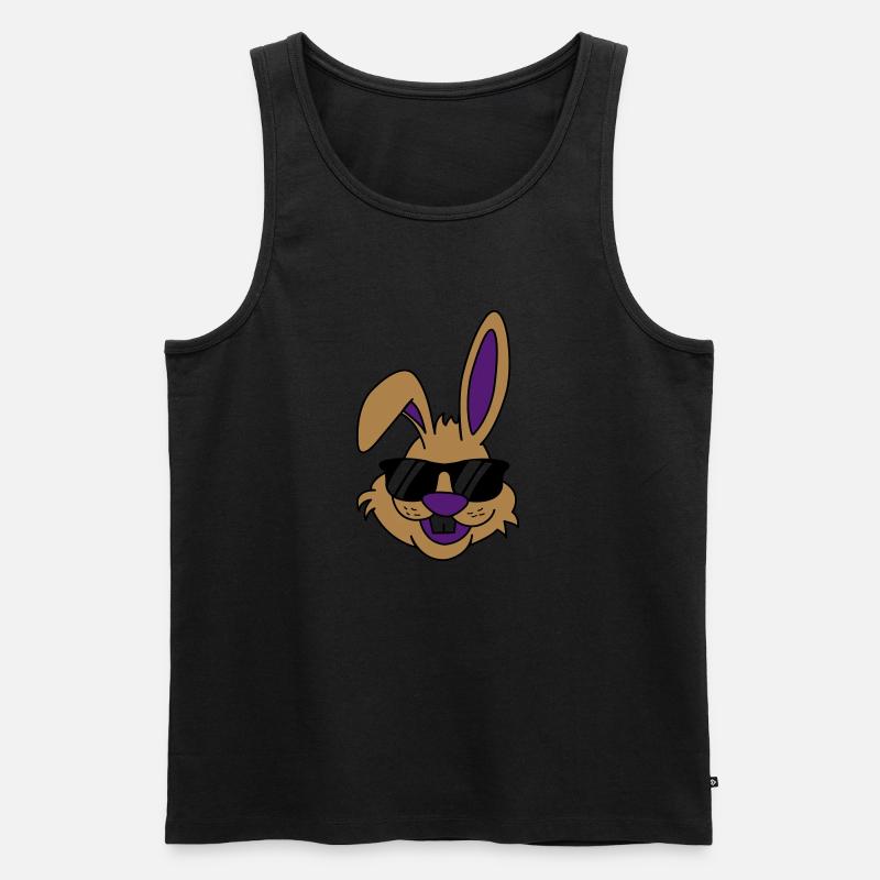 hase cool - Männer Premium Bio Tank Top - Schwarz