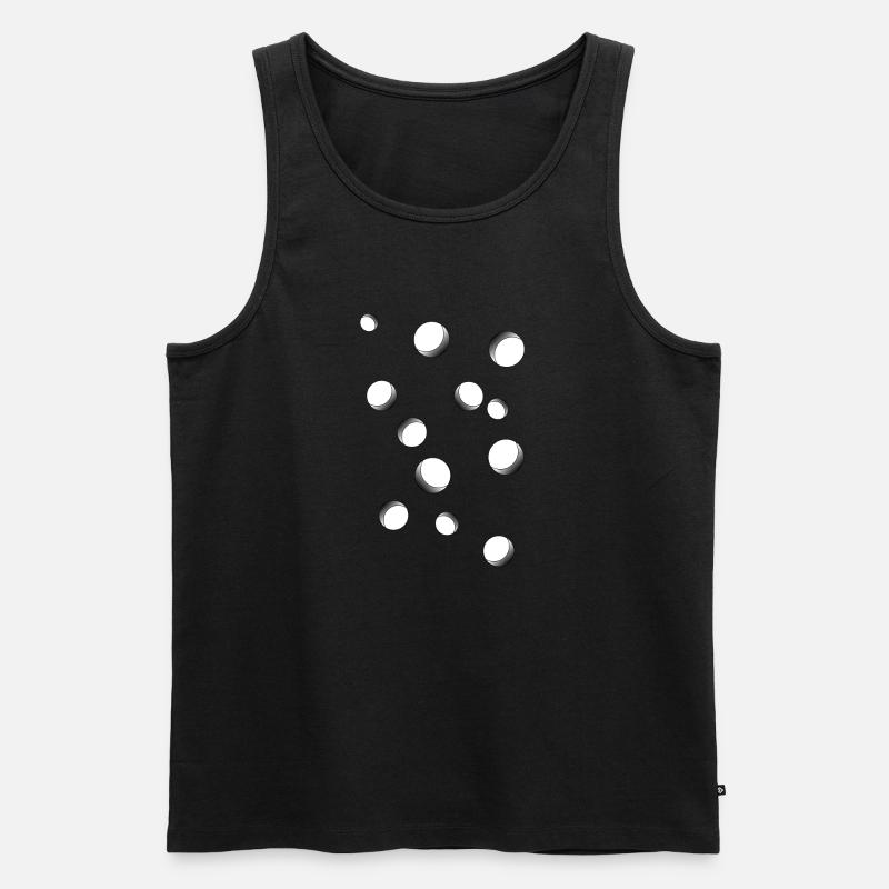 Löcher im Bauch - optischer Effekt - Männer Premium Bio Tank Top - Schwarz