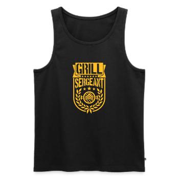 Grill Sergeant Barbecue Party Laurel Wreath - Men's Premium Organic Tank Top - black - Front - AI Model Male 178 light (178cm)